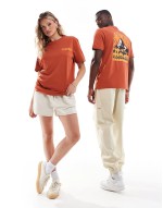 Niu mountain backprint t-shirt in red