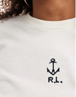 anchor logo t-shirt in cream