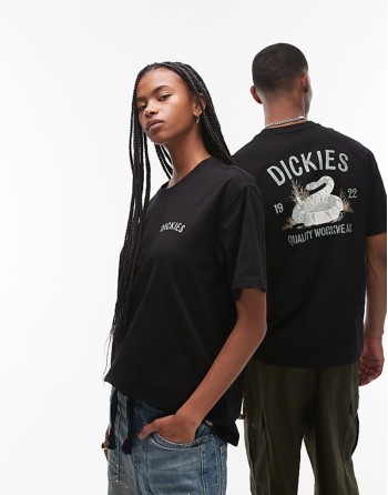 snake graphic back print t-shirt in black