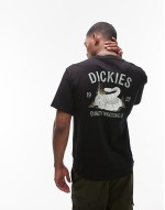 snake graphic back print t-shirt in black