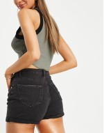 Phine denim mom shorts in black