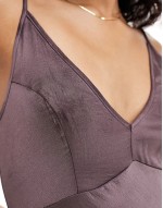 high apex slip maxi dress in mauve