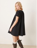 puff sve baby doll mini dress