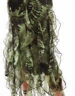 spaghetti strap tie bust tendril midaxi dress in snake print